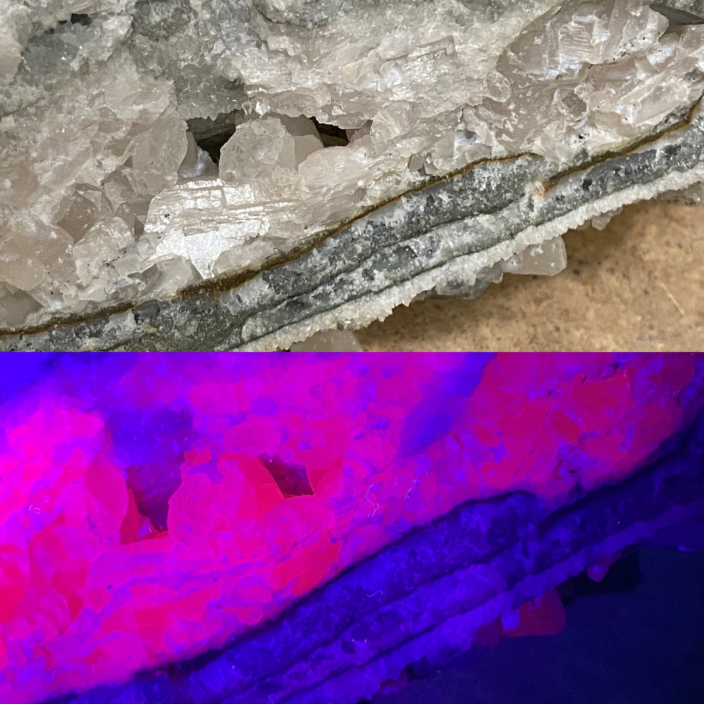 Dog Tooth Calcite with Flourite and Pyrite Inclusions
