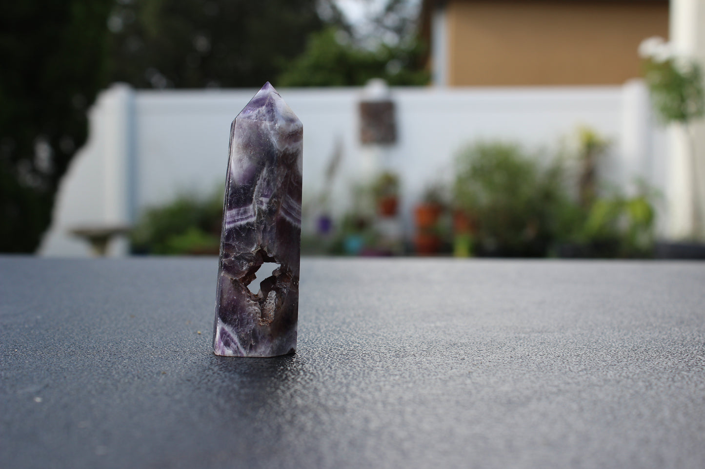 Dream Amethyst Tower with Druzy Inclusions