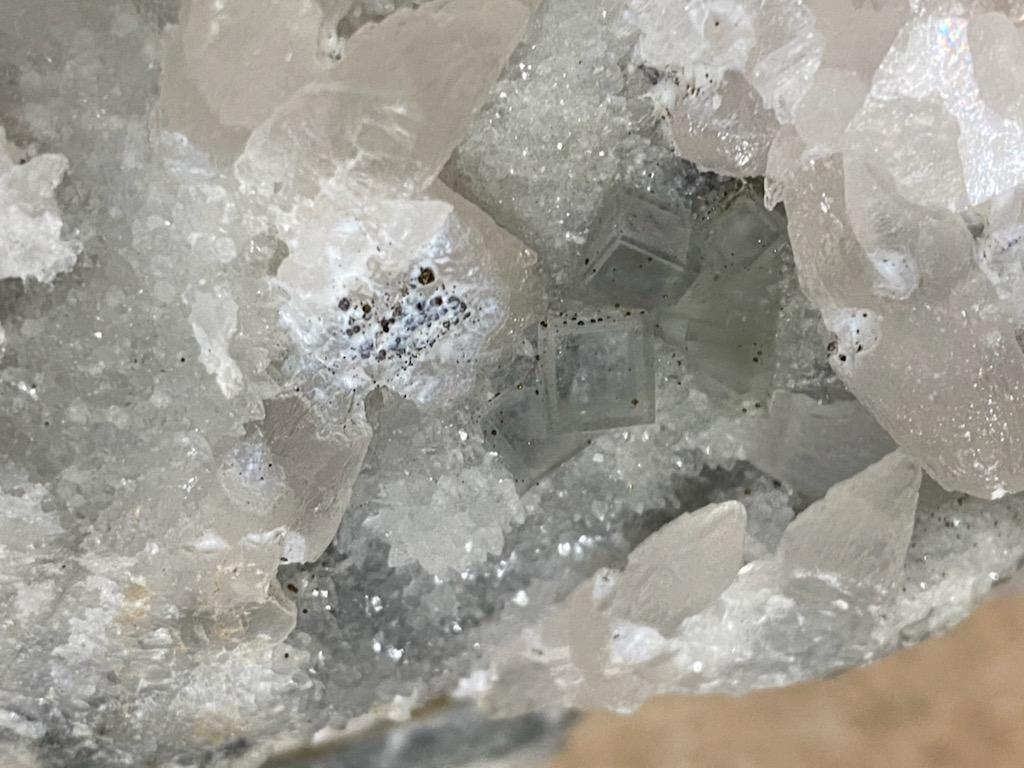 Dog Tooth Calcite with Flourite and Pyrite Inclusions